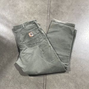 Vintage Carhartt Blanket Grey Line Carpenter size 32x32